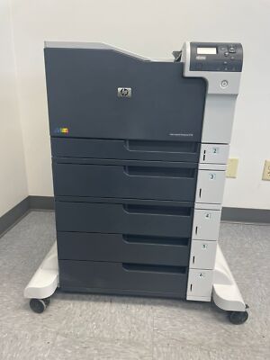 HP Color LaserJet Enterprise M750dn Laser Printer D3L10A (11x17) W / Extra Tray