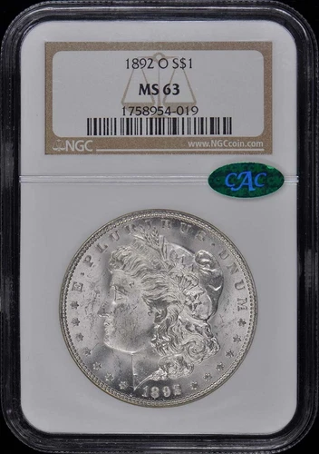 1892-O Morgan Dollar S$1 NGC MS63 (CAC)