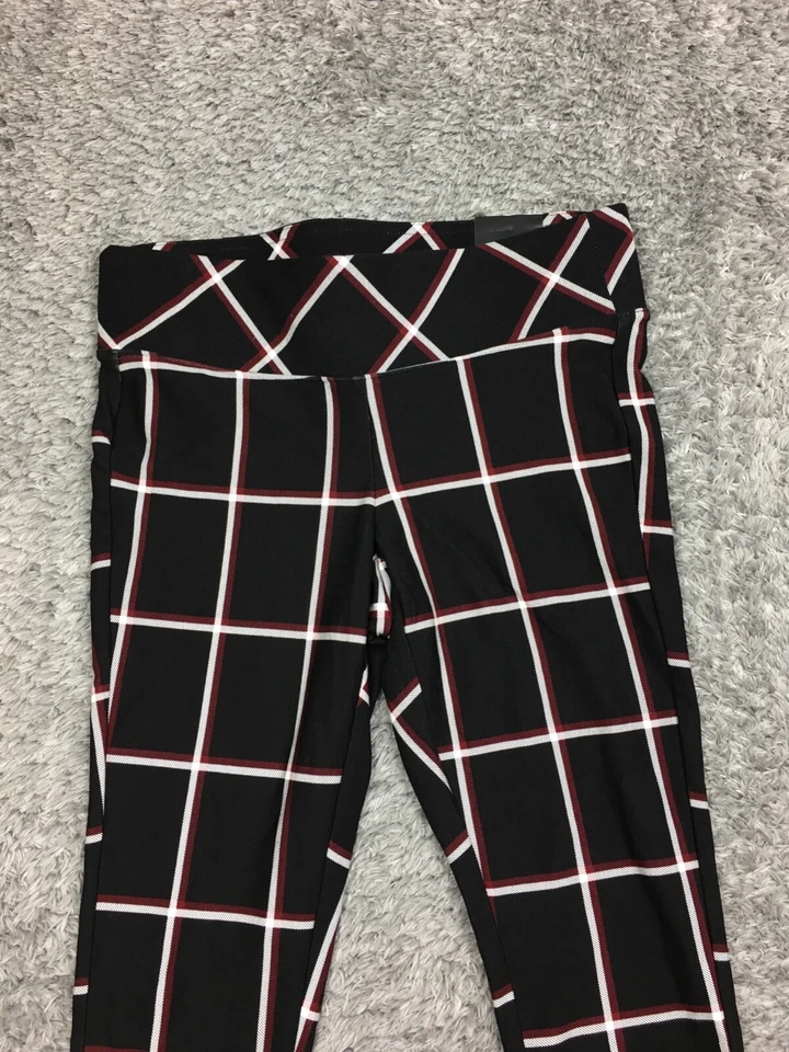 Pantalones Pixie Torrid Slim Fix para Mujer Talla 00/10 M/L Negro Rojo A Cuadros Stre Foto 2 de 4