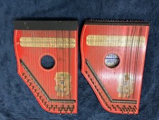 OLD VINTAGE ZITHER GERMANY GDR JUBEL TONE 20 STRINGS RED PAINTING SINCE 60s