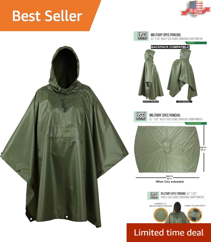 Outdoor Adventure Essential - Multi-Functional Military Poncho