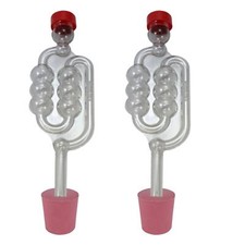 Airlock & Rubber Bung x 2 - Fermentation Bubbler Combo for Demijohn Fermenter
