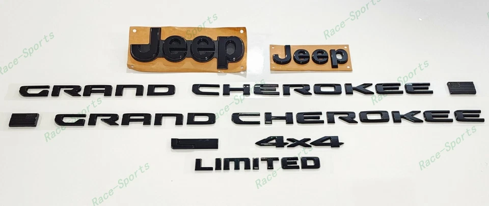 7P 2021+ Jeep Grand Cherokee L Frontal Trasero Limited 4X4 L Emblemas Puerta Negro Brillante Foto 2 de 4