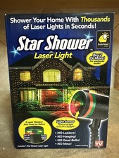 Telebrands Star Shower Laser Light Projector With Light Sensor. TESTED AND WORKS