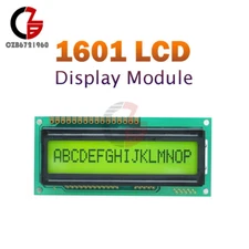 1601 LCD Display Module 16X1 Character Yellow Backlight LCM STN SPLC780D KS0066