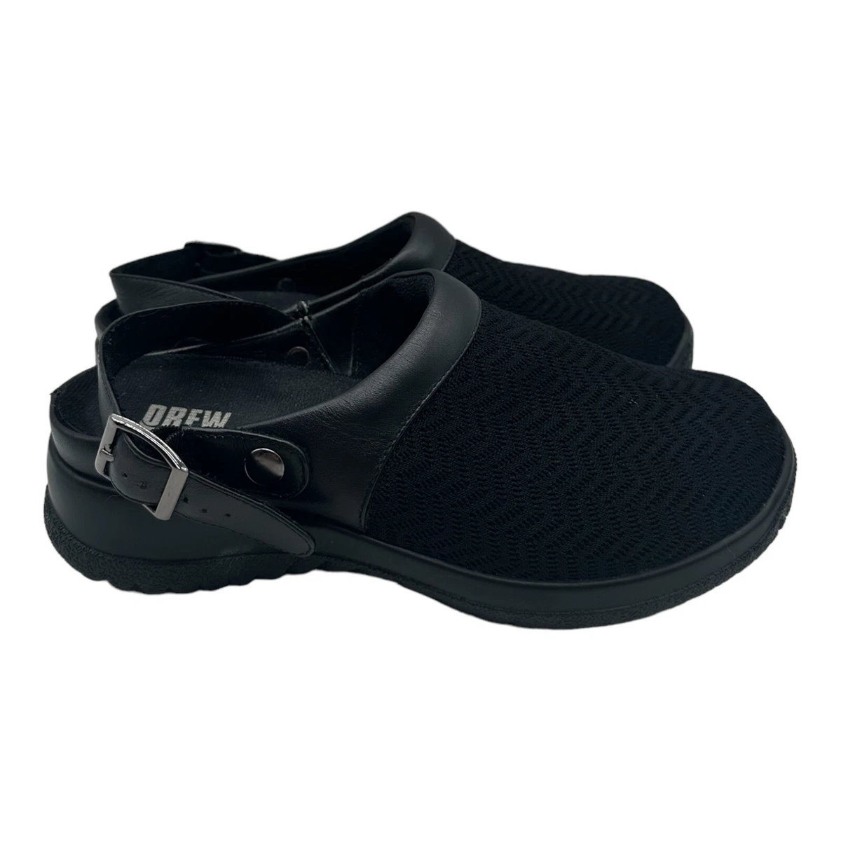 Drew Savannah Black Slingback Clogs Shoes Size 12WW Drew Clog Comfort Shoes for Women for sale | eBay main image 4
