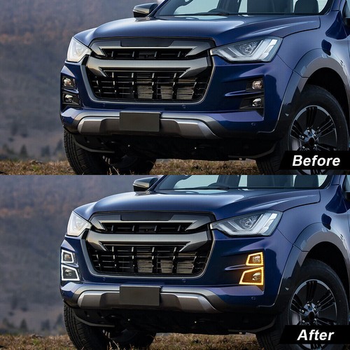 LH&RH Daytime Running Light For Isuzu D-max Dmax 2020-2022 LED DRL Fog Lamp - Picture 9 of 10