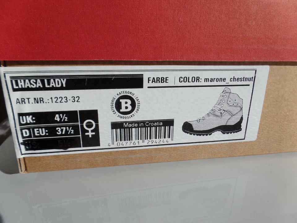 NEW Hanwag LEATHER Lhasa Lady Hiking Boots Size US 5.5 eur 37.5 Maroon chestnut - Image 3 of 4