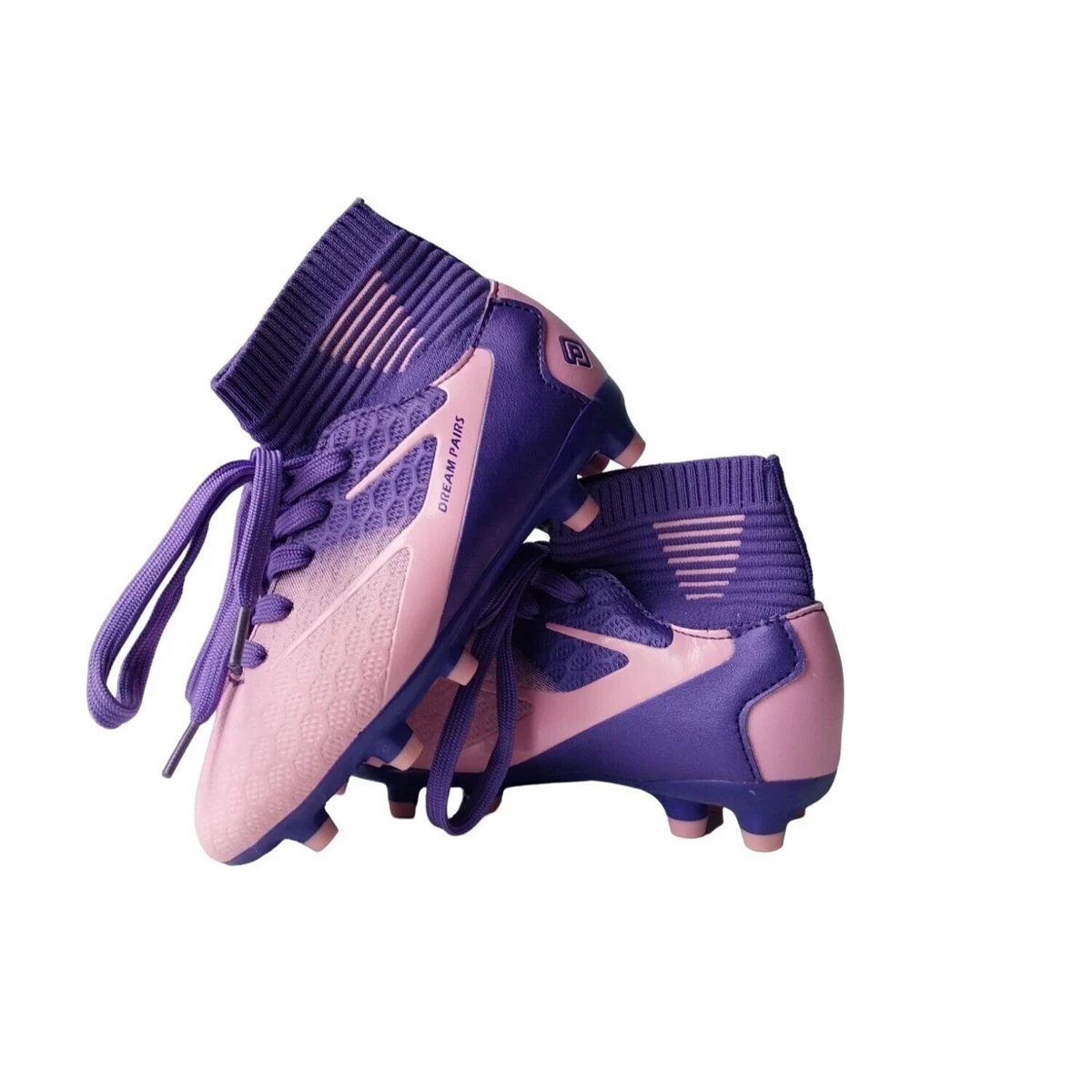 Dream Paris Soccer Cleats Purple Pink High Top Little Girl sz 10