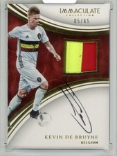 Kevin De bruyne 2017 Panini Immaculate Collection Soccer  Auto Patch #PKDB 05/65