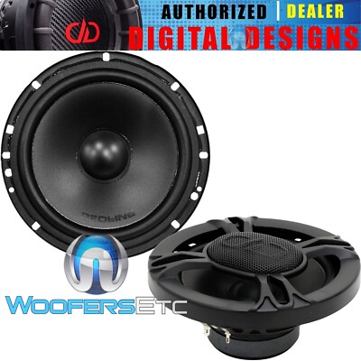 DD AUDIO RL-M 6.5'' POLYPROPYLENE MIDRANGE 4-OHM SPEAKERS & GRILLS CAR AUDIO NEW