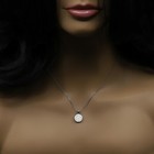 Natural Diamond Pendant solid 18K White Gold Natural Diamonds cluster — photo 2