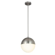 Justice Design Fusion 12" LED Flush Mount, Black/Opal Glass - FSN-4181-OPAL-MBTX