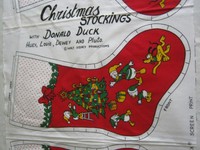 Ameritex Donald Duck Pluto Christmas Stocking Fabric Panel ©walt Disney 44wx18 Ameritex Donald Duck Pluto Christmas Stocking Fabric Panel ©walt Disney 44wx18