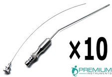 10 Pcs Surgical Frazier Tube No. 6 Aspirator 2mm Diagnostic 7.6" Tools