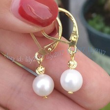 AAA 8-9mm Natural Round Perfect South Sea Whi...