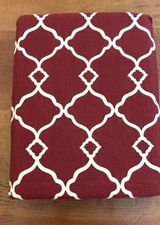 1 NEW Waverly Chippendale Rod Pocket PANEL Lattice Garnet Red 42 x 84"