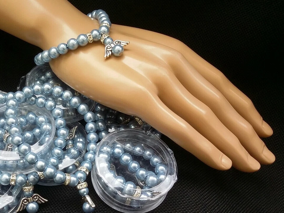 11 Крещение вечеринки Favors, четки браслет, Recuerdos Bautizo Rosario, подарок, свадьба - Изображение 2 из 4