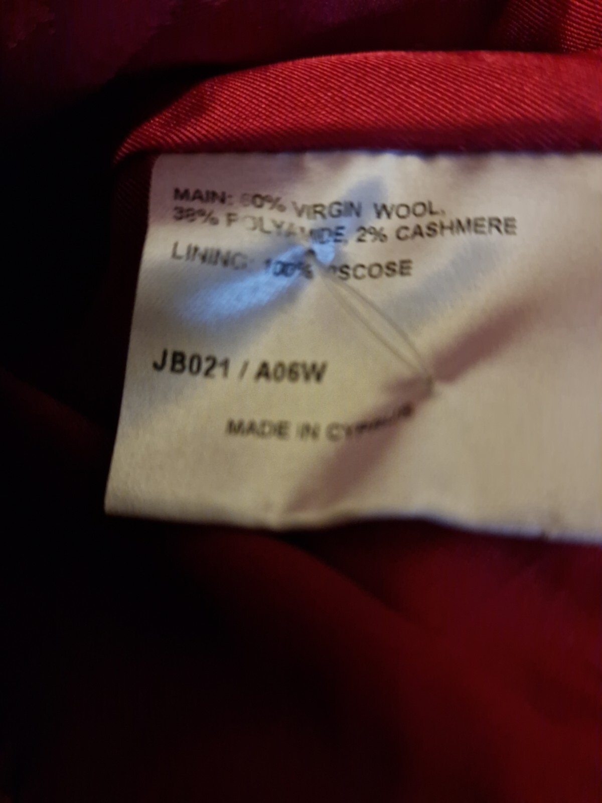 Karen Millen Red Wool Military Short Coat, Size 12 eBay