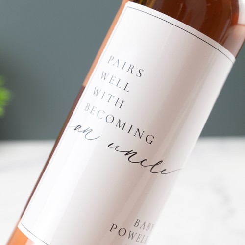 Pairs Well Well With Pregnancy Announcement Wine Prosecco Label Vinyl Sticker - Picture 32 of 34