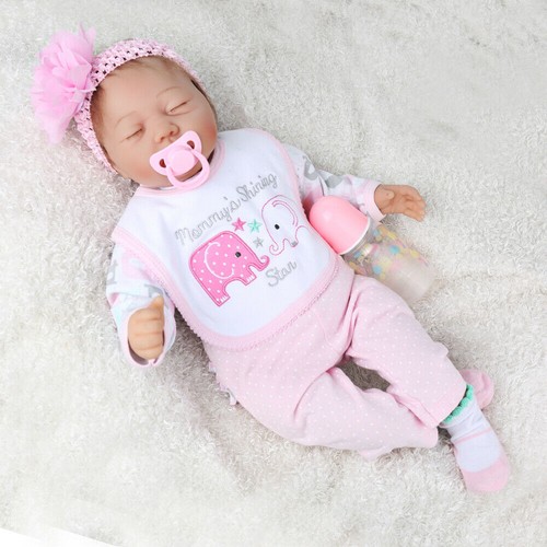 22" Real Reborn Baby Dolls Lifelike Boy/Girl Doll Vinyl Silicone Newborn Gifts - Picture 23 of 32