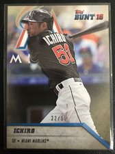 2016 Topps Bunt #18 Ichiro 22/50 Topaz Parallel Miami Marlins