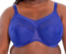 Goddess Verity Bra Size 34FF Ultramarine Blue Underwired Side Support Full Cup