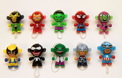 Kinder Marvel Twisthead Figures Spiderman Iron Man Hulk Thor Wolverine Loki  UK