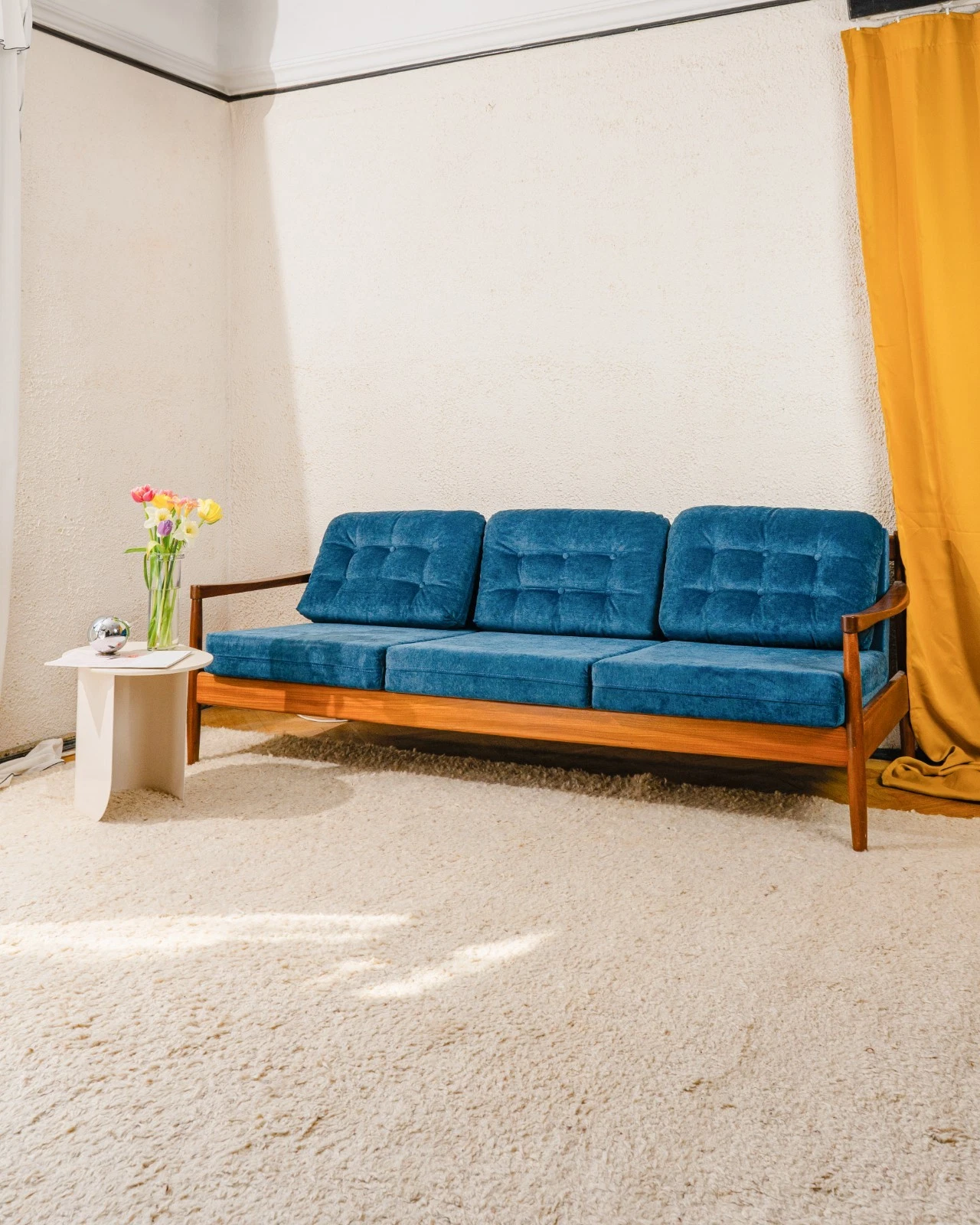 Danish Extendable Three-Seater Sofa in Teak, 1970s