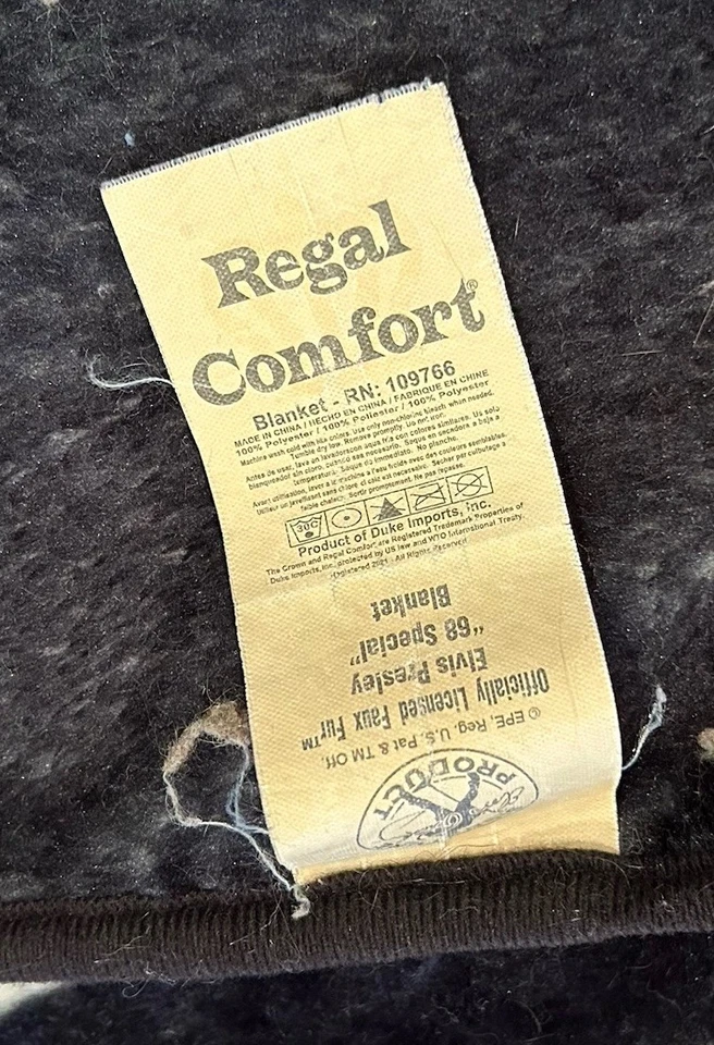 Manta Elvis Presley 68 ESPECIAL Piel Sintética Regal Confort Suave Vellón 86X72 LEER Foto 3 de 3