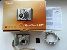 Canon PowerShot A580 IS Digital Camera - Silver (TESTED) Condition