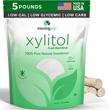 Pure Birch Xylitol Keto Diet Friendly Sweetener with no Aftertaste 5 LBs N...
