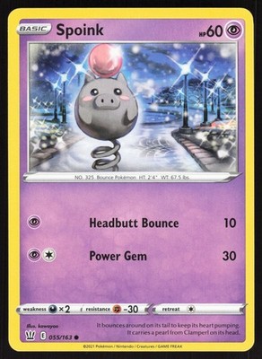 Spoink SWSH05: Battle Styles 055/163 NM kawayoo