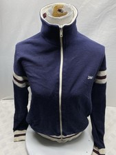 Vintage 90's Christian Dior Velour Track Jacket Size Large Red White Blue EUC