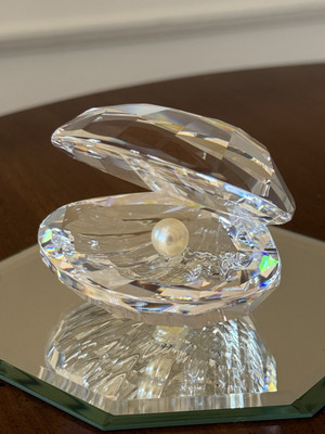 Swarovski Crystal Clam With Pearl Swarovski Shell With Pearl