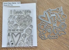 Simon Says Stamp - Roses for You - Photopolymer Cling stamp and die set, N w/o P