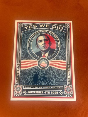 OBAMA 2008 - Historischer Aufkleber - Sehr selten & Original. NEU - Unbenutzt.