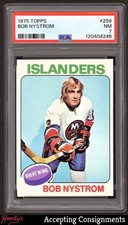 1975-76 Topps #259 Bob Nystrom ISLANDERS PSA 7 NM