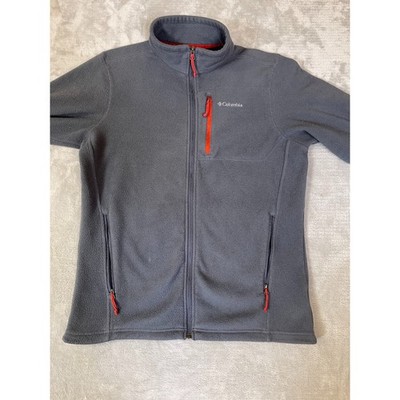 Columbia Cascades Explorer Fleece Jacket Mens Medium Slate Gray Full Zip Winter