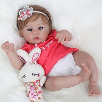 Reborn Baby Dolls Silicone Full Body 18 Inch Waterproof Realistic Newborn 
