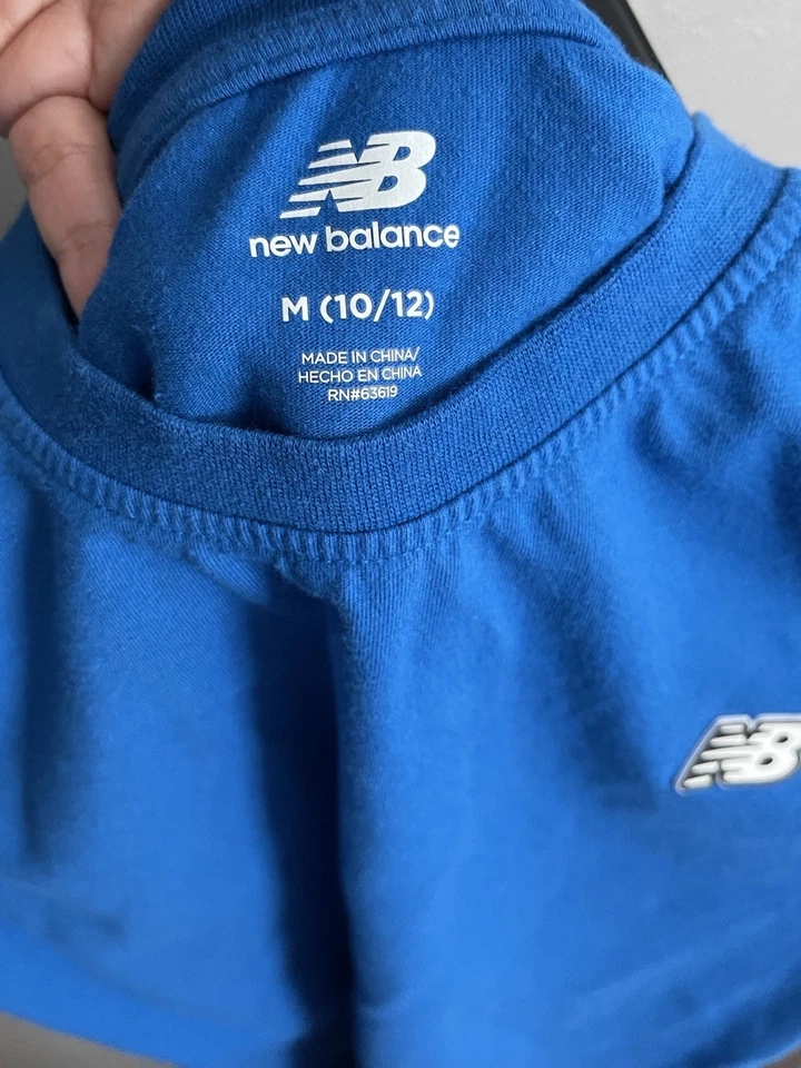 Camiseta New Balance Niños Manga Corta Talla M 10/12 Azul Foto 4 de 4