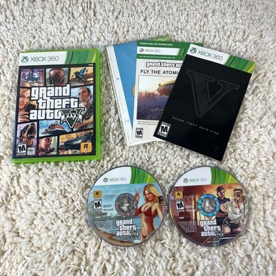 Grand Theft Auto V GTA 5 (Microsoft Xbox 360, 2013) CIB Complete + Map