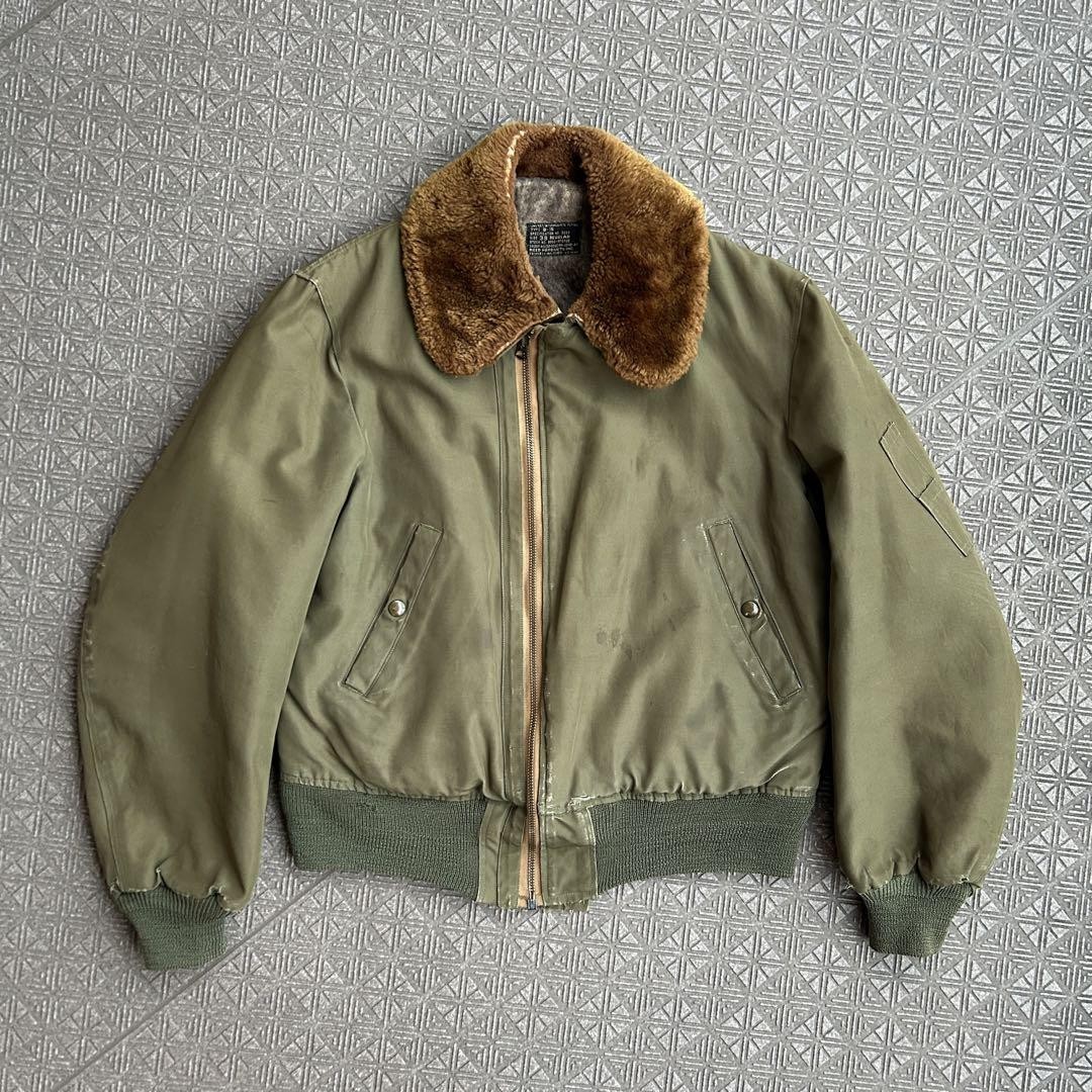 ジャケット・アウター 40s U.S.A.F B15 flight jacket Vintage 1940s US Army B15 Flight Jacket MA-1 Jacket Outer