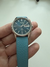 Seiko LM Automatic 25J Day/Date Blue Dial Sil...