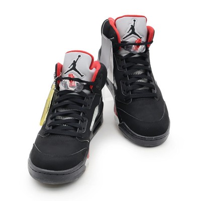 Size 10.5 - Supreme x Air Jordan 5 Retro Black for sale online | eBay
