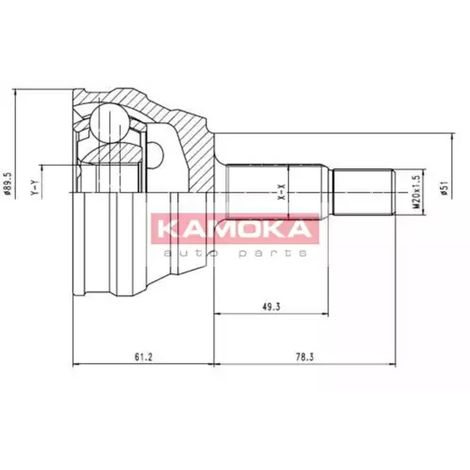 1x ORIGINAL® Kamoka 7094 Gelenksatz, Antriebswelle für VW PASSAT B3/B4 Variant