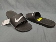 Nike Kawa Slide GS/PS Sandals Slides Black White Kids Size 12c NEW WITH TAGS