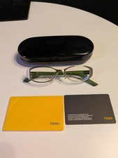Fendi F899 Chrome/ Green Eyeglasses 50-16-140 Frame Only