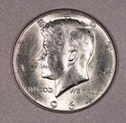 1964-P "Kennedy" Half-Dollar SILVER Coin, Almost Uncirculated Condition