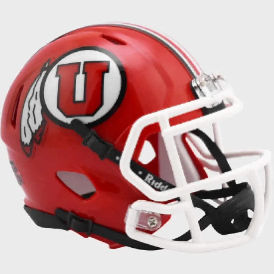 Utah Utes NCAA Mini Speed Football Helmet Radiant Red - NCAA. - Image 1 of 1